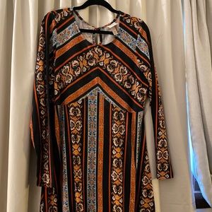Knee length fall dress XXL Knox rose